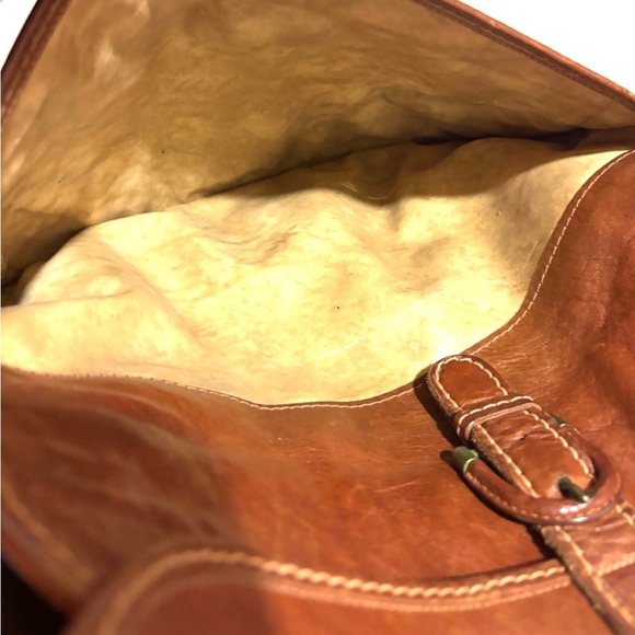 Marinelli Brown distressed Leather Crossbody Bag - Picture 10 of 12